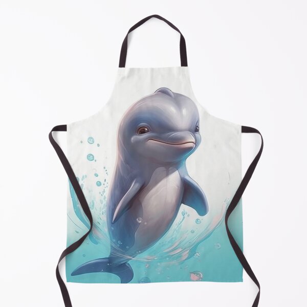 Item preview, Dolphin in blue water digital art designed and sold by DigitalPixelize.