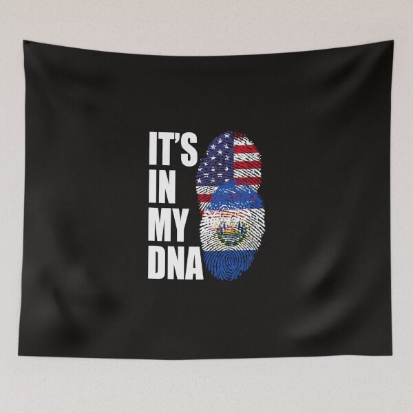 Item preview, Salvadoran And American Mix Heritage DNA Flag designed and sold by SuryaGandhi.
