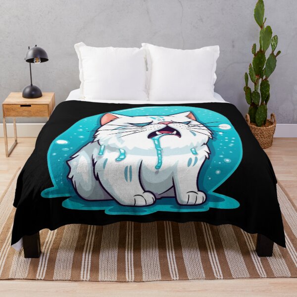 Item preview, Sorry I Can't My Cat Needs Me - Cat Crying A River and Melting from Tears designed and sold by NapNapSleeper.
