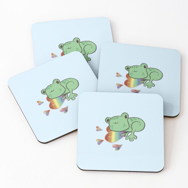 Item preview, Pride Frog | Rainbow Flag Pride Frog | Rainbow Hearts | Love is Love  designed and sold by JadedLilacsArt.