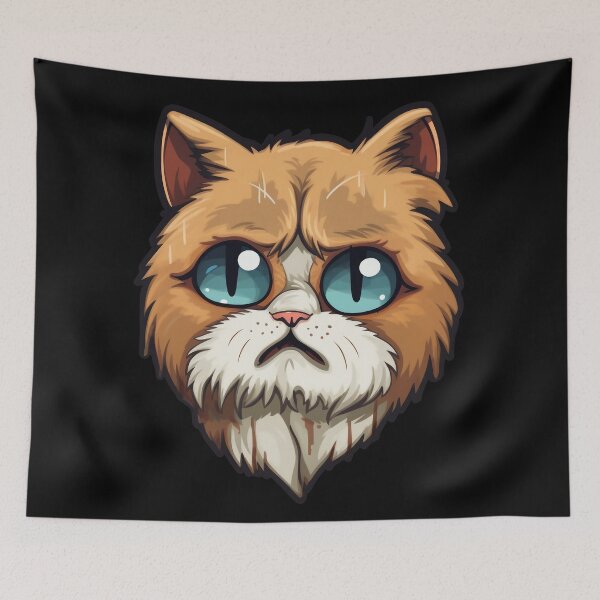 Item preview, Sorry I Can't My Cat Needs Me - Cat Crying A River and Melting from Tears designed and sold by NapNapSleeper.