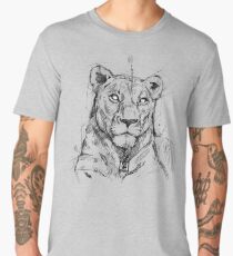 lion sketch drawing psdelux Men's Premium T-Shirt