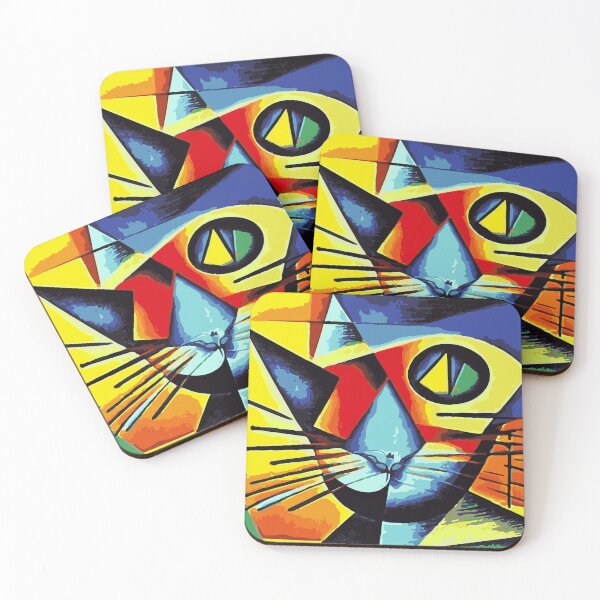 Item preview, Colourful cat abstract digital art  designed and sold by LordEngy.