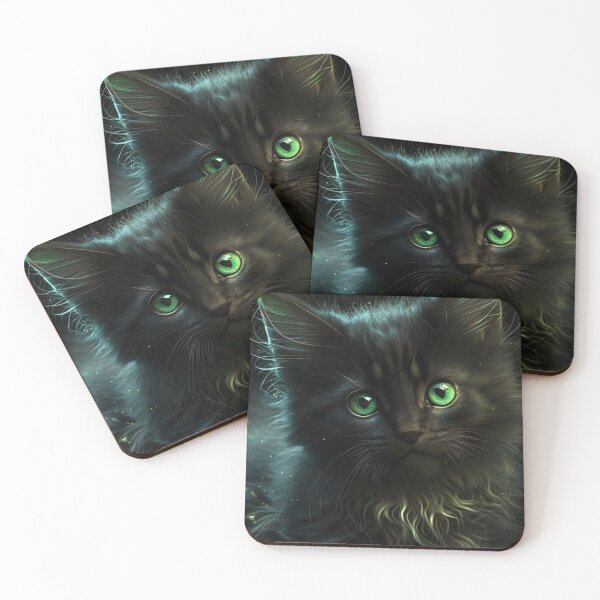 Item preview, Cute cat with emerald eyes designed and sold by DarkFablecation.