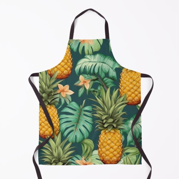 Item preview, Tropical Pineapple Pattern with Green Backgound designed and sold by EverettAtlas.
