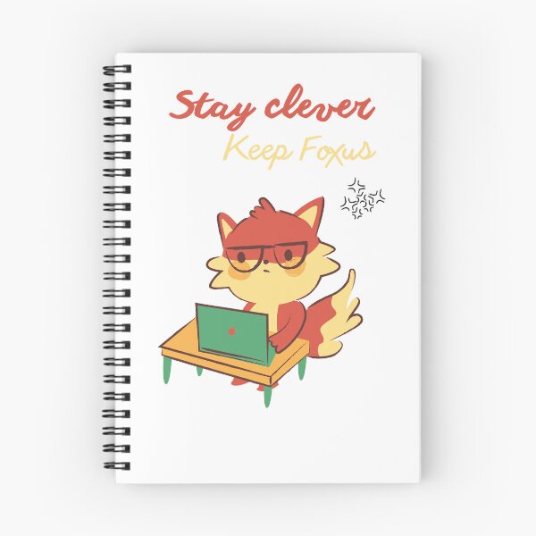 Item preview, Stay clever keep focus fox designed and sold by Hedgehogshirts.