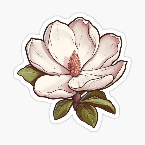 Item preview, Magnolia Plant Stickers designed and sold by DecalsAreLife.