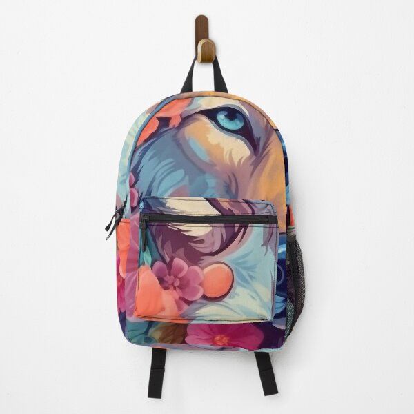 Item preview, Colorful Wolf with Spring Flowers for Free Souls designed and sold by NapNapSleeper.