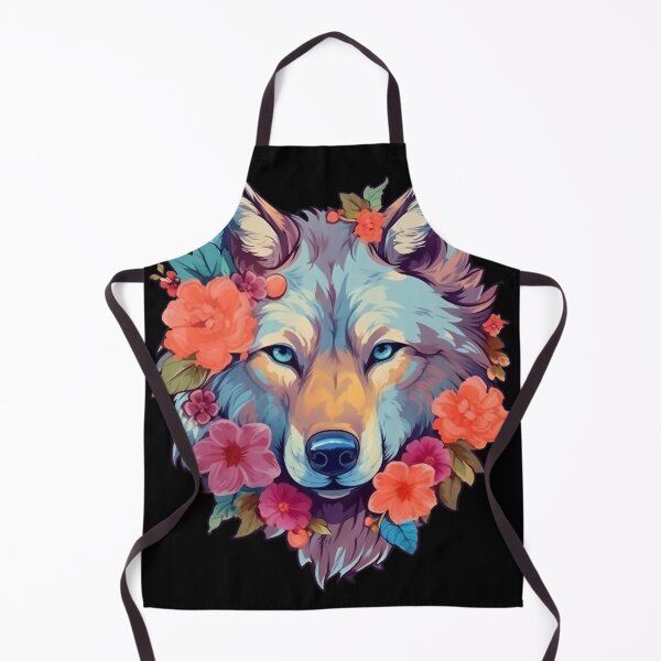 Item preview, Colorful Wolf with Spring Flowers for Free Souls designed and sold by NapNapSleeper.