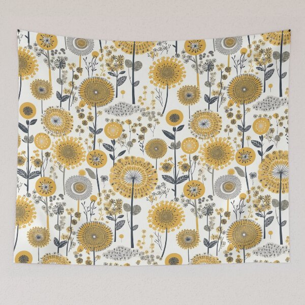 Item preview, Folk art dandelions  designed and sold by Hilary Thwaites.