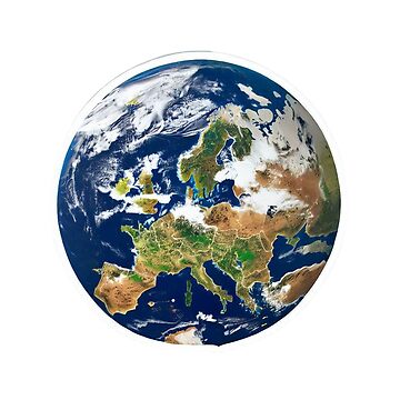 Artwork thumbnail, round Earth sticker! by cokemann