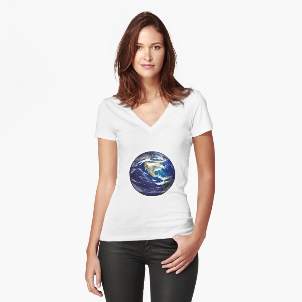 Item preview, Fitted V-Neck T-Shirt designed and sold by cokemann.