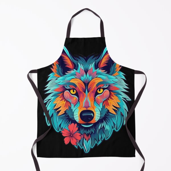 Item preview, Colorful Wolf with Spring Flowers for Free Souls designed and sold by NapNapSleeper.