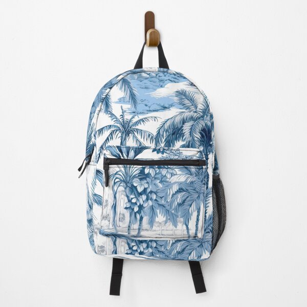 Item preview, Blue Tropical Botanical Illustration Pattern designed and sold by EverettAtlas.