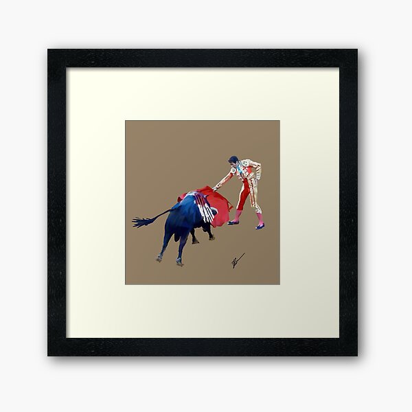 Matador and Bull, Toro Framed Art Print