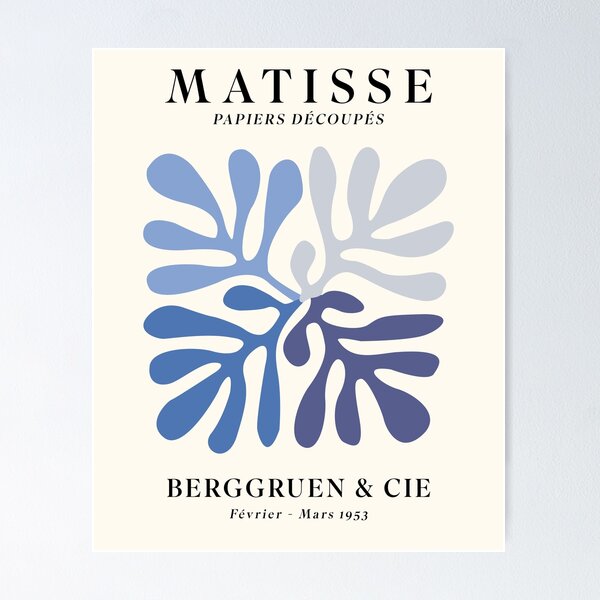 Item preview, Matisse Papiers Découpés Shades Of Blue designed and sold by ahumbleconcept.