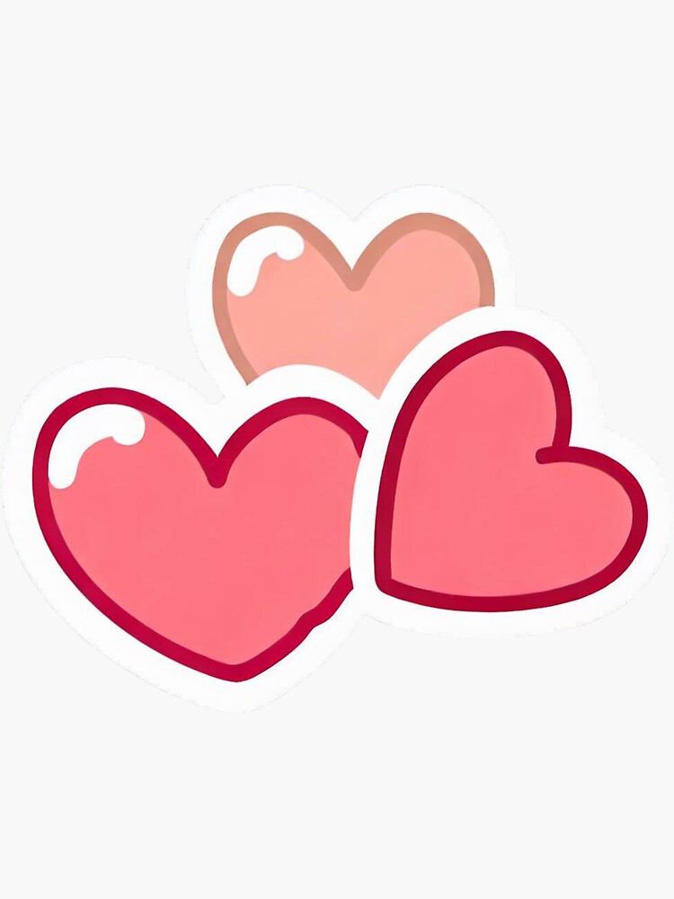 Thumbnail 3 of 3, Sticker, love hearts designed and sold by Tonny Frøyen.