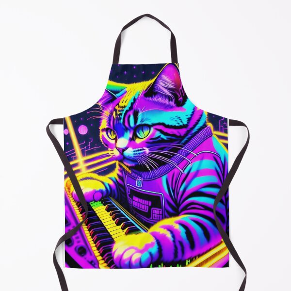 Aperçu de l'œuvre Chat jouant du piano dans l'espace créée et vendue par AdventuresOfCat.