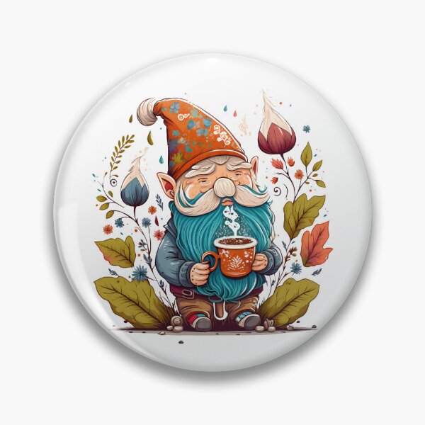 Item preview, Funny Coffee & Gnome Lovers Floral Retro Spring Gardener designed and sold by SecretDicer.
