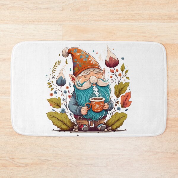 Item preview, Funny Coffee & Gnome Lovers Floral Retro Spring Gardener designed and sold by SecretDicer.