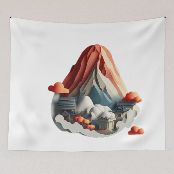 Item preview, Whimsical Chinese Isometric Paper: Vibrant Colours, Circular Design, and Lunar Beauty designed and sold by RedArtG09.