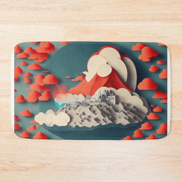 Item preview, Isometric Paper in Chinese Style: Traditional House, Vibrant Colours, and Celestial Moon designed and sold by RedArtG09.