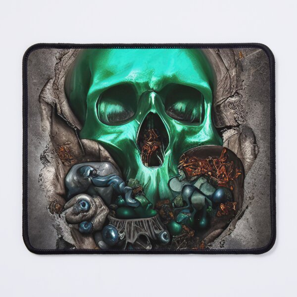 Item preview, Aesthetic Artistic Emerald Skull Designs 2 designed and sold by Shidesama.