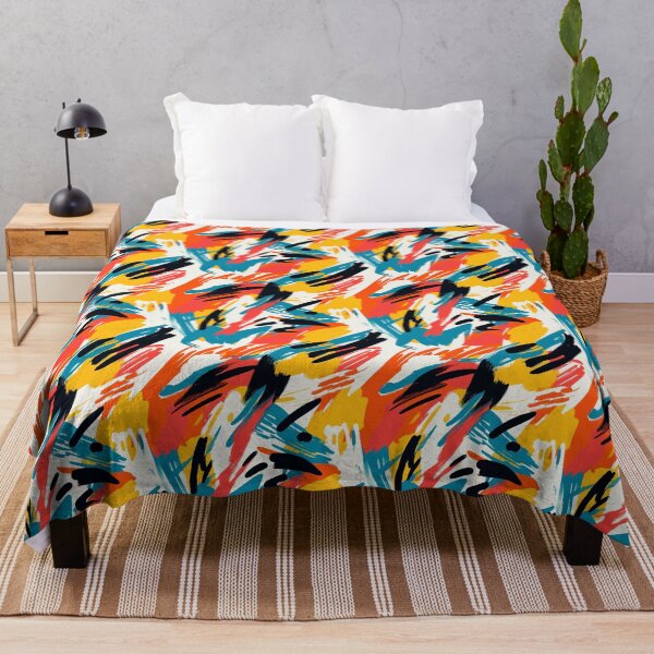 Item preview, Patrones abstractos de pinceladas: colores llamativos y modernos designed and sold by KaleidoCreation.
