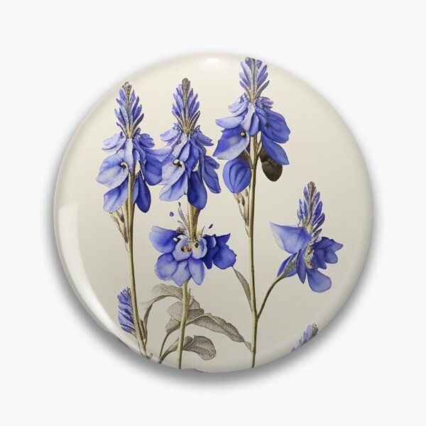 Item preview, Vintage image of a Delphinium designed and sold by SimpleWallArt.