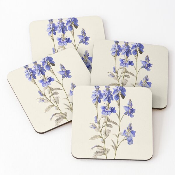 Item preview, Vintage image of a Delphinium designed and sold by SimpleWallArt.