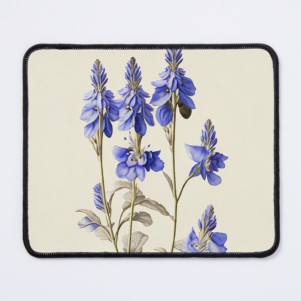 Item preview, Vintage image of a Delphinium designed and sold by SimpleWallArt.
