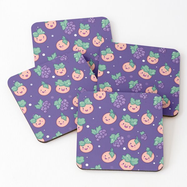 Item preview, Sweet cute grape pattern in purple background designed and sold by imagenia.