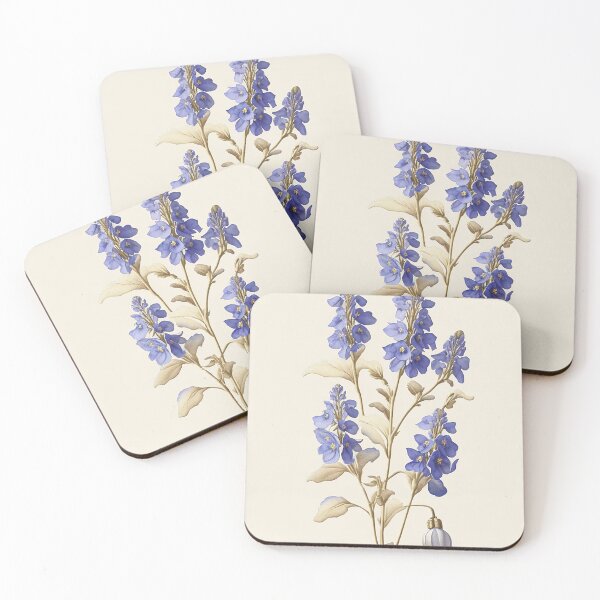 Item preview, Vintage image of a Delphinium designed and sold by SimpleWallArt.