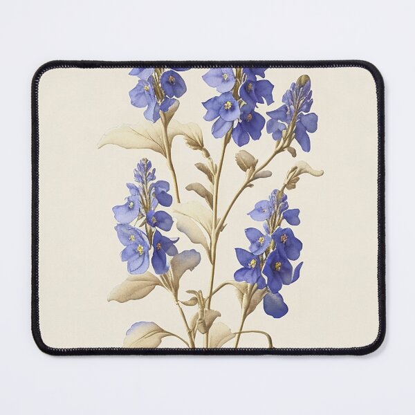 Item preview, Vintage image of a Delphinium designed and sold by SimpleWallArt.