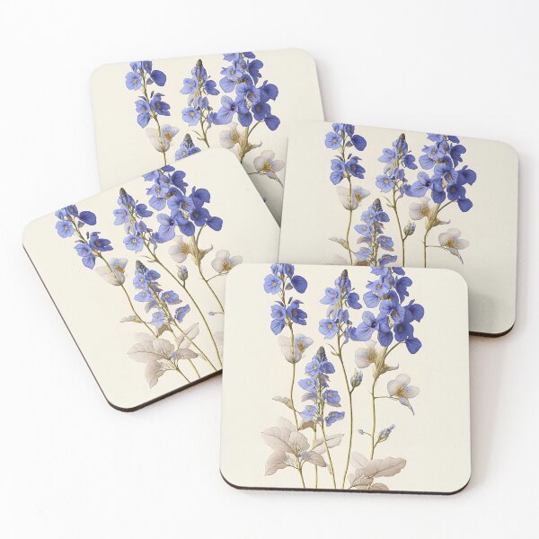 Item preview, Vintage image of a Delphinium designed and sold by SimpleWallArt.