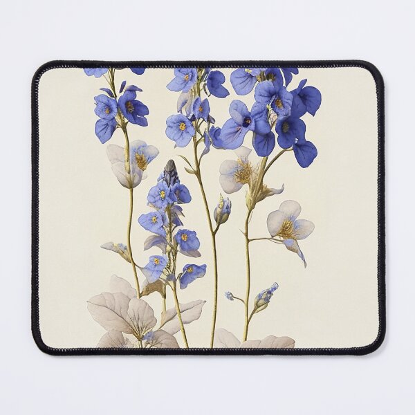 Item preview, Vintage image of a Delphinium designed and sold by SimpleWallArt.