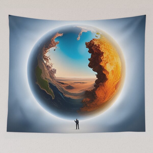 Item preview, Float Away with Surreal Beauty: Discover the Gravity-Defying T-Shirt designed and sold by artmanikin.