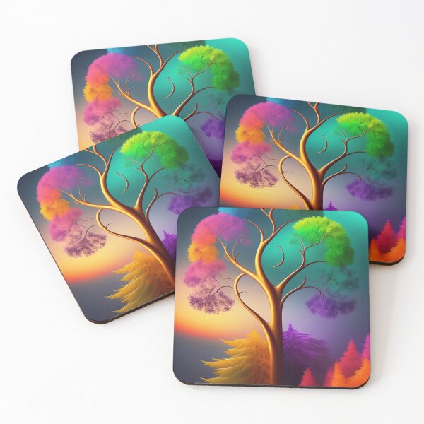 Item preview, Dancing branches of multicolors designed and sold by WhimsyRealm.