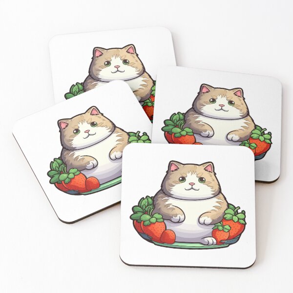 Item preview, The Strawberry Obsession of an Overweight Cat designed and sold by Artwyz.