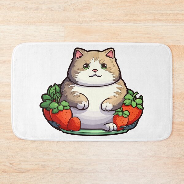 Item preview, The Strawberry Obsession of an Overweight Cat designed and sold by Artwyz.
