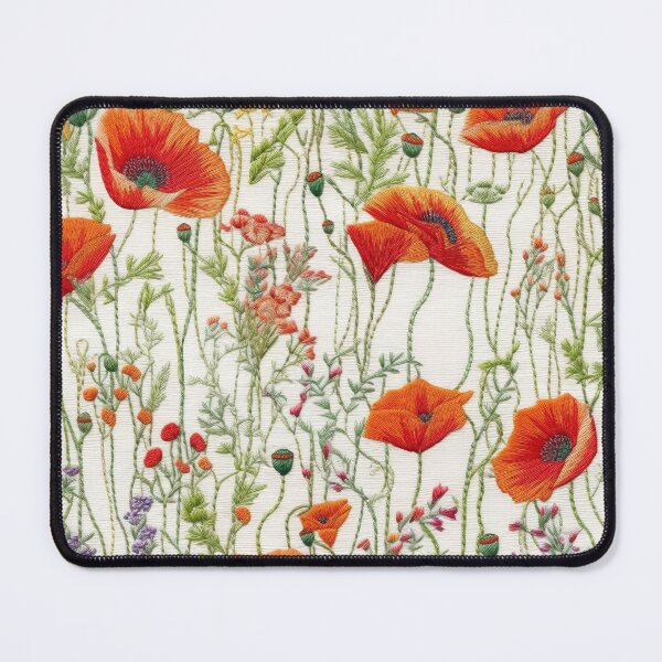 Item preview, Embroidered Poppies designed and sold by PietyandDesire.