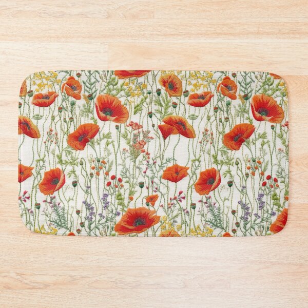 Item preview, Embroidered Poppies designed and sold by PietyandDesire.