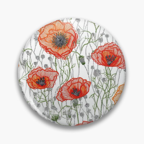 Item preview, Embroidered Poppies designed and sold by PietyandDesire.