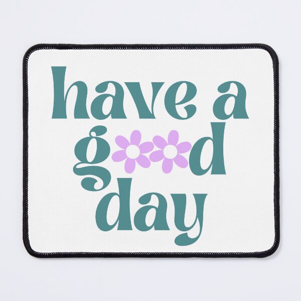 Item preview, Have a good day, flower retro font tee shirt self love motivation tote bag purple blue designed and sold by LucyfromMilol.