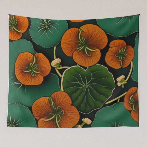 Item preview, Nasturtium Tile Pattern  designed and sold by SAMicrogreens.