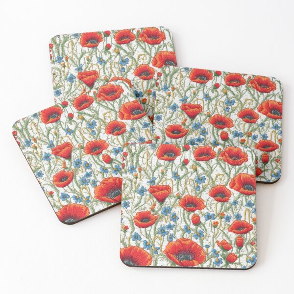 Item preview, Embroidered Poppies designed and sold by PietyandDesire.