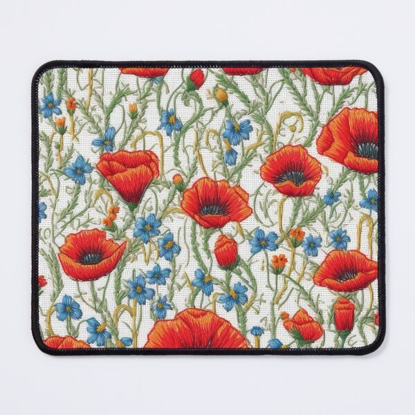 Item preview, Embroidered Poppies designed and sold by PietyandDesire.