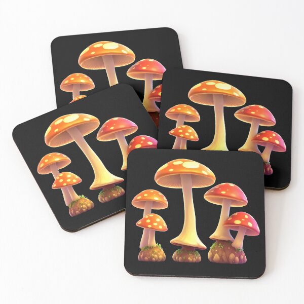 Item preview, Cute mushrooms | Magic mushrooms | Colorful fungi | Red and yellow | Polka dot designed and sold by IndigoTides.