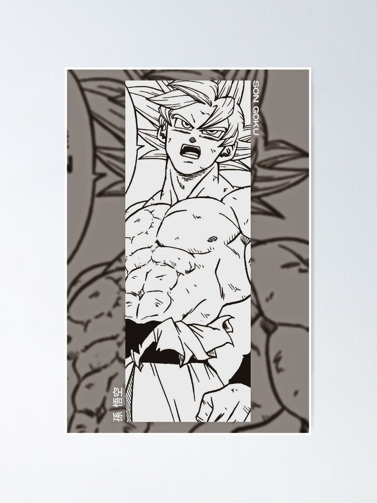 Mui Goku Black and White Manga Panel Artwork (2) | Poster