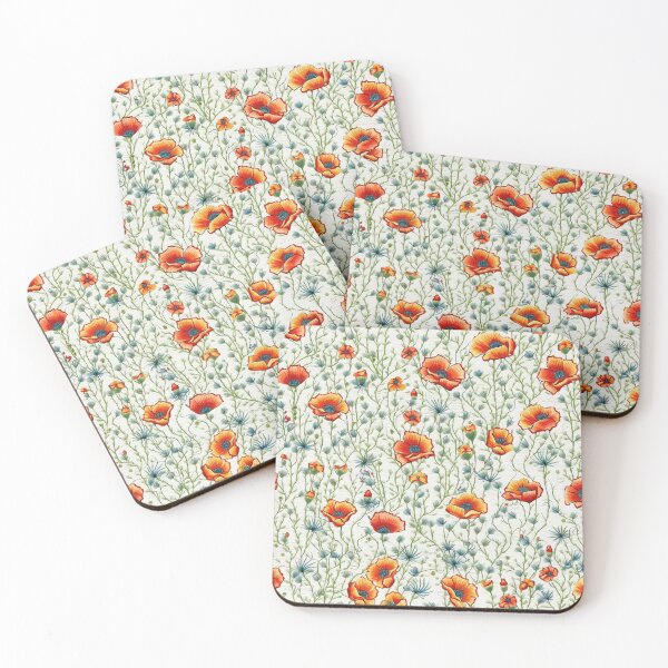 Item preview, Embroidered Poppies designed and sold by PietyandDesire.